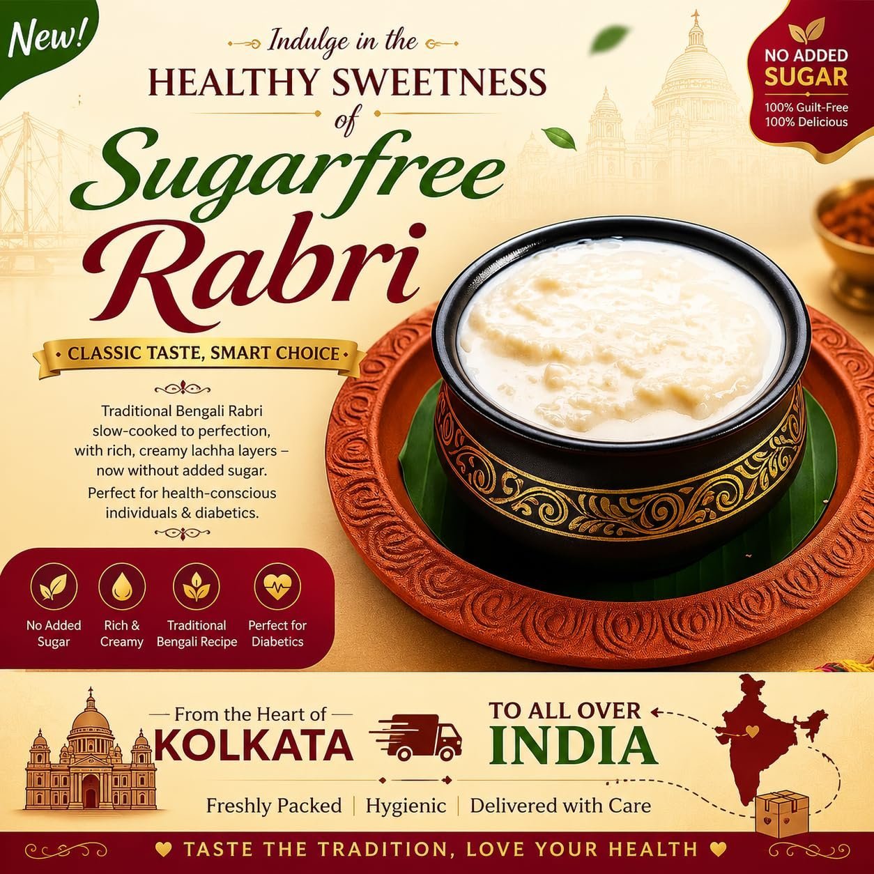 Sugarfree Rabri - The Rich, Creamy Soul of Kolkata’s Sweets—Without the Guilt