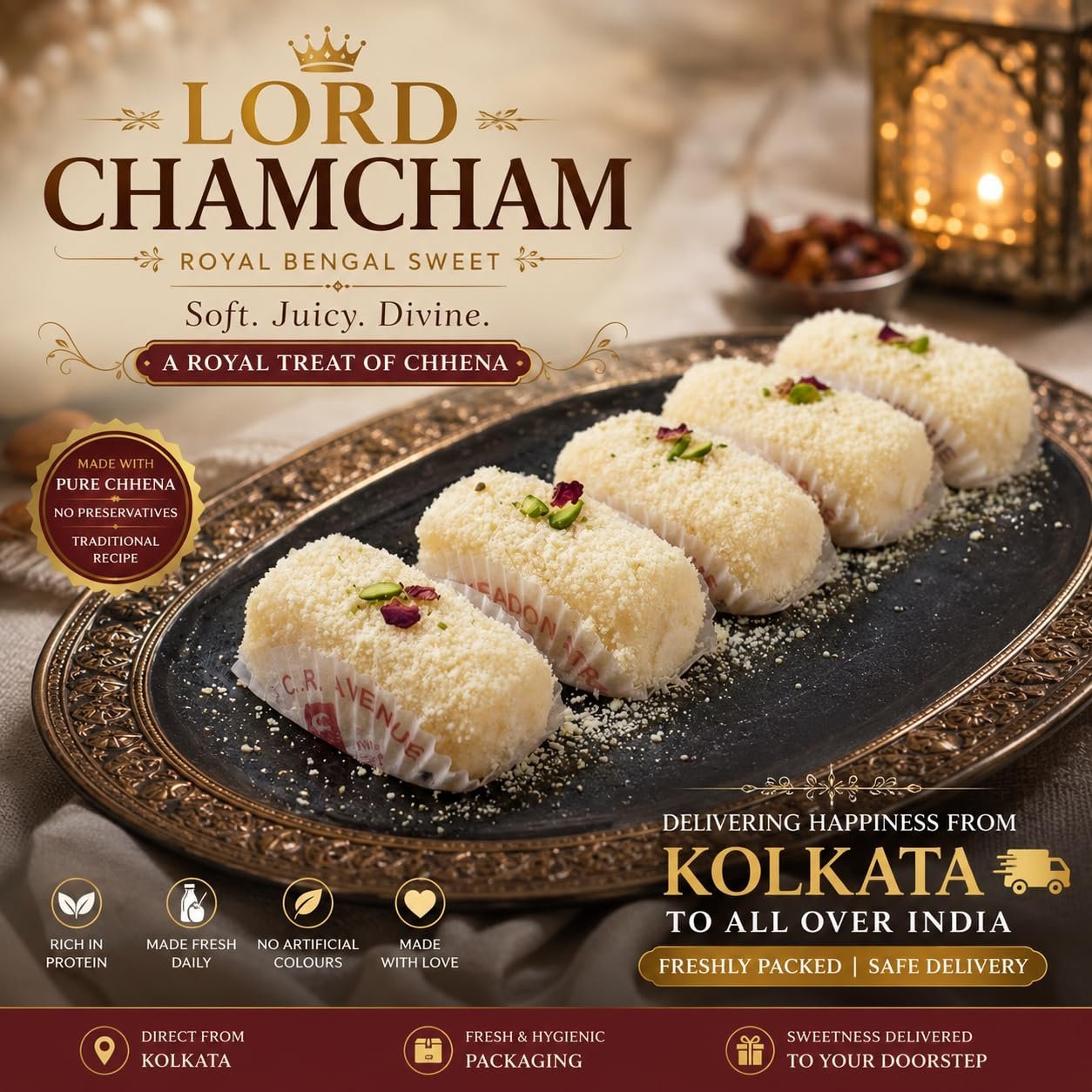 Lord Chamcham - The Grand Royalty of Traditional Bengali Sweets