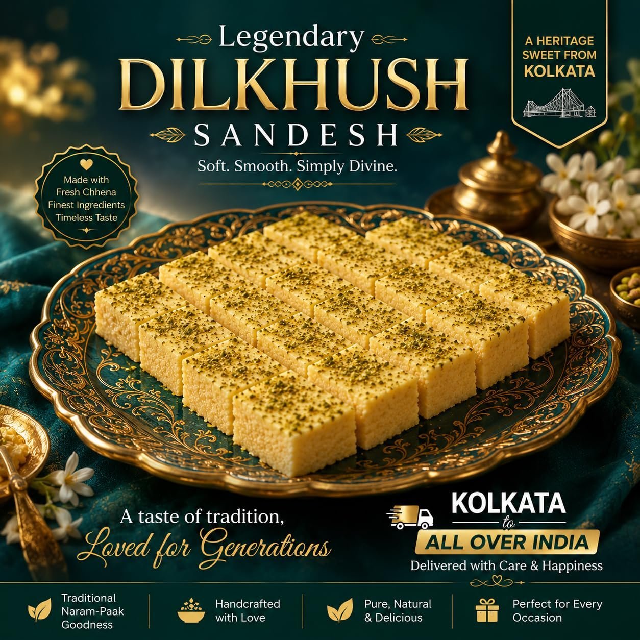 Dilkhush Sandesh - The "Heart's Delight" of Kolkata's Legendary Sweet Shops