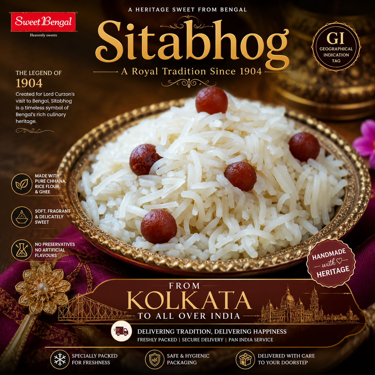BANGLARMISTI Sitabhog - The Legendary "Chena Pulao" of Bengal