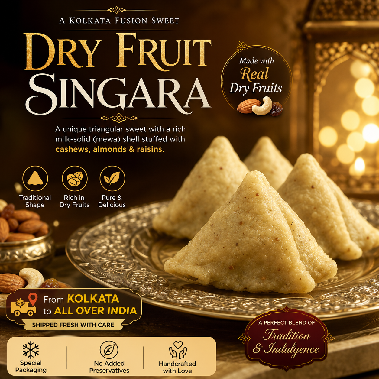 Dry Fruit Singara: The Royal Triangular Treat from Kolkata