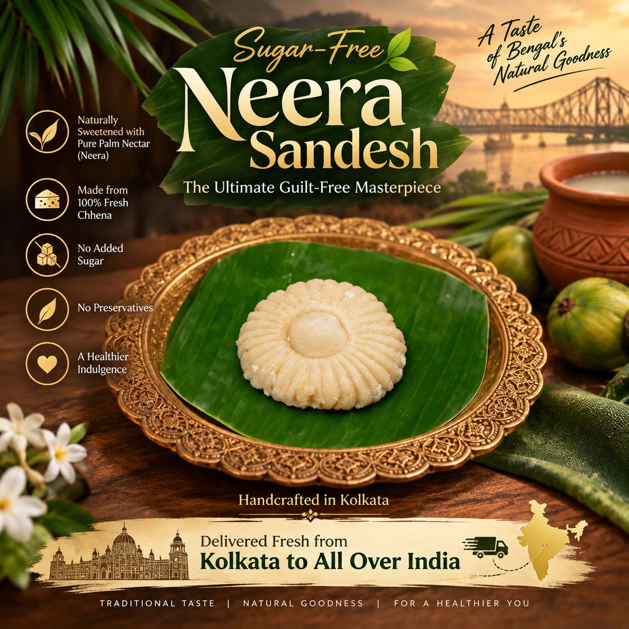 Sugarfree Neera Sandesh - The Ultimate Guilt-Free Masterpiece Sweetened with Natural Palm Nectar