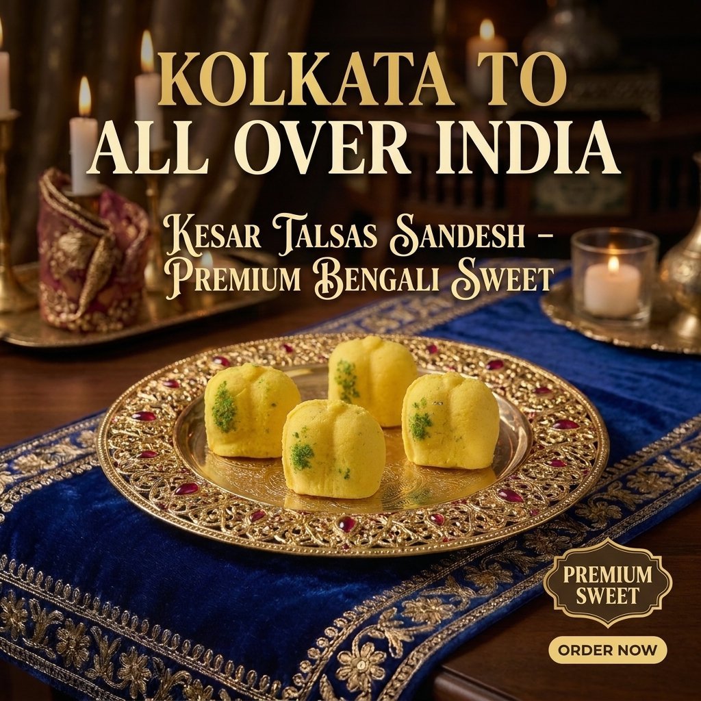 Kesar Talsas Sandesh - The Saffron-Stained Crown of Kolkata’s Korapak Tradition